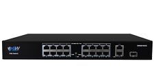 *NEW* GW Security GWSW1602G 16 Port POE Ethernet Switch 2x100Mbps Up, 1x 1 GB UP picture