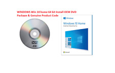 WlNDOWS Win 10 home 64 bit Install OEM DVD Package & Genuine Product Code....... picture