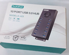 Sipolar-USB Hub- 10 Port USB Data Hub-Industrial USB Powered Hub - USB 3.0 A-423 picture