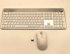 Joyaccess White Gray 10 Meter 2.4G Wireless Keyboard And Mouse Combo picture