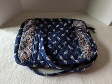 Vera Bradley Navy laptop computer briefcase Indiana Tags picture