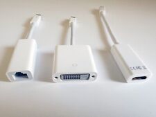 Lot of 3 Thunderbolt Mini Display Adapters (DVI, Ethernet, HDMI) picture