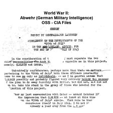 World War II: Abwehr (German Military Intelligence) OSS - CIA Files picture