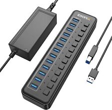 IDSONIX  13-Port USB 3.0 Hub (All Data/Charging BC1.2), 12V/5A Fast Charge 5Gbps picture
