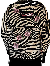 New Trans by Jansport JS00T70S Overt Backpack Zebra Rose Black And White Bag picture