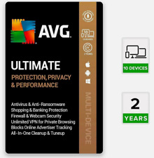 AVG Ultimate Security 2024 10 Devices 2 Years New Retail Ships Fast  picture