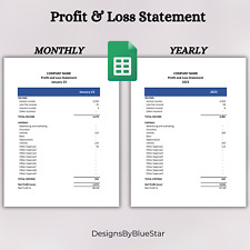 Profit and Loss Statement Template in Google Sheet, Income Statement Spreadsheet picture