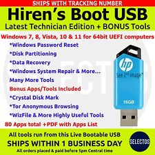 Hiren's 2024 Boot USB PC Utilities Disk Recover Win-Password Reset 80 apps picture