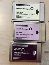 Lot of 3 Avaya Lucent Partner Messaging Pc Cards 2 Port Large Fast  picture