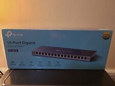TP LINK Unmanaged Switch 16 Port Gigabit Desktop Sealed Warranty TL-SG116 picture
