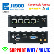 Fanless Mini PC Intel J1900 4 LAN Port 0G RAM/0G SSD Barebone pfSense Firewall picture
