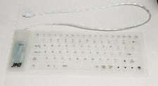 NEW LOT OF (10) OEM JP5 MICRO USB WIRED WHITE RUBBER KEYBOARDS picture