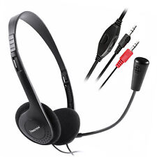 3.5mm Jack Wired Headsets Stereo Headphone with Mic for Computer PC Business Use picture