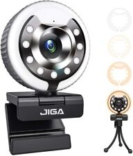 HD 1080P Zoom Autofocus Privacy Protection With Microphone Ring Light PC Webcam picture
