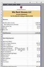 Income Statement for Landlords - Excel Template (w/ Automated Report Generation) picture