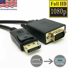 6 Feet Gold Plated DisplayPort DP Male to VGA Male Cable Cord For Lenovo Dell HP picture