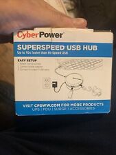 CyberPower CPH430PB USB 3.0 Superspeed Hub w/ 4 Ports and 3.6A AC Charger Black picture