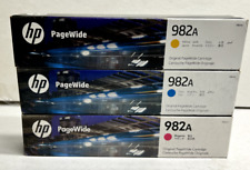 SET 3 HP 982A  PAGEWIDE CARTRIDGE NEW CMY New 2024 picture