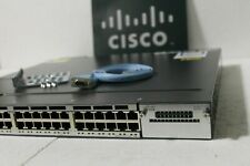 Cisco WS-C3750X-48PF-S 48-Port Gigabit IP Base Switch w/2x C3KX-PWR-1100WAC DUAL picture