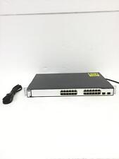 CISCO Catalyst 3750 WS-C3750-24TS-S 24 Ports Network Switch w/Rack Ears, WORKING picture
