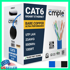 Cat6 Cable Bulk 1000 Feet Copper CMR UL Rated Internet Ethernet Wire Cat 6 Cord picture
