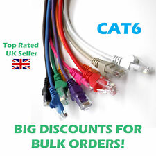 CAT6 RJ45 Ethernet Cable Network LAN Patch Lead Fast Speed Router to PC NEW Lot picture
