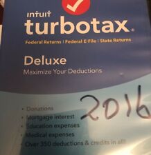 Intuit Turbo Tax Deluxe 2016 - Federal & State E-file Licenses - Tax Preparation picture