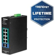 TRENDnet TI-PG102i 10-Port Industrial Gigabit L2 Managed PoE+ DIN-Rail Switch picture