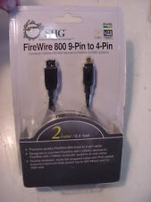 NEW - SIIG FIREWIRE 800 9 PIN TO 4 PIN 2 METER 6.6 FEET CABLE picture
