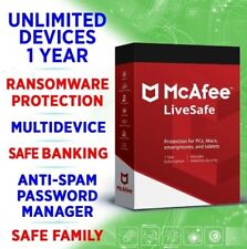 McAfee LiveSafe 2024 1 Year Unlimited Device (GLOBAL Key) - No CD picture