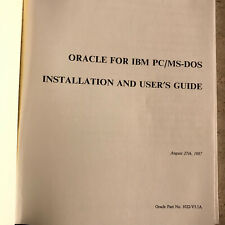 Vintage 1987 Oracle for IBM PC/MS-DOS Ver. 5.1A Developer's Copy 5.25
