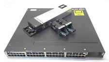 Cisco WS-C3750X-48PF-S 48 Port PoE Gigabit Switch PSU 1100WAC picture