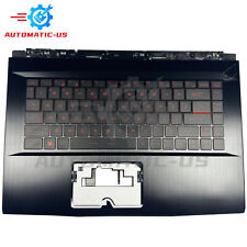 New MSI GF65 Thin 9SD 9SE 10SD MS-16W1 MS-16W2 keyboard Palmrest Red Backlit US picture