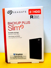 Seagate Backup Plus Black Slim USB 3.0 2TB External Hard Drive HDD New Sealed picture