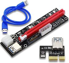 PCI-E 1x to 16x Powered USB3.0 GPU Riser Extender Adapter Card PCIE SATA Molex picture