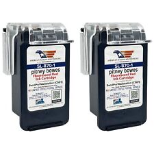 2-Pack | Pitney Bowes SL-870-1 Red Ink Cartridge for SendPro Mailstation Meter picture