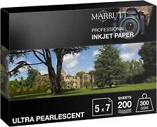 Marrutt 300gsm Ultra Pearlescent Hi-White - 5 x 7 Inches, 200 Sheets picture