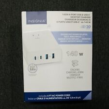 Insignia 140W 4 Port USB-A & USB-C Desktop Charger For Macbook Pro 16 and More picture