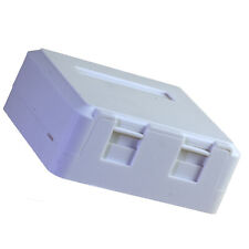 2 Port Surface Mount Box in White for Keystone Jacks 50- Pack picture
