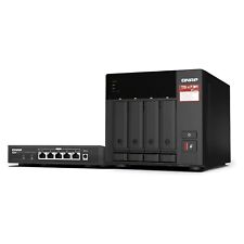 QNAP TS-473A 4-Bay NAS Enclosure with QSW-1105-5T Network Switch picture