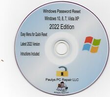 Windows Password Reset disc DVD For 10, 8, 7, Vista XP 2022 Updated picture
