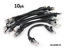 10-PACK 6 inch CAT6 Network UTP Ethernet RJ45 Full 8-Wire Patch Cable, Black picture