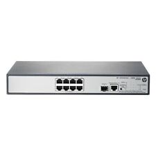 HP JG350A 8 Port POE Managed Switch 180W with rack mount ears picture