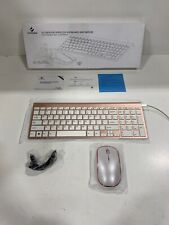 Joyaccess Aluminum Wireless Keyboard And Mouse Rosy Gold picture