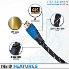 4K Gold HDMI Cable 1.4 3d Lot PS3 Length 3ft 6ft 10ft  20ft 30ft 40ft 50ft 100ft picture