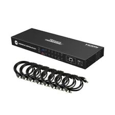 TESmart 4K UHD 16 Ports HDMI KVM Switch, Console Rack Mount Switch with 8 Pcs... picture