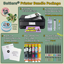 New Edition) Cake Printer Set- Ink & 25 Frosting Sheets & Edible Pens &Clean Kit picture