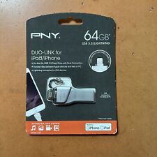 PNY Duo Link iPhone iPad 64GB USB 3.0 Flash Drive New picture