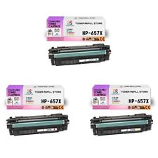 3Pk TRS 657X C M Y HY Compatible for HP LaserJet M681 M682 Toner Cartridge picture