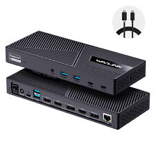 WAVLINK Triple Monitors Universal USB C Docking Station 100W Charging 3xHDMI 2DP picture